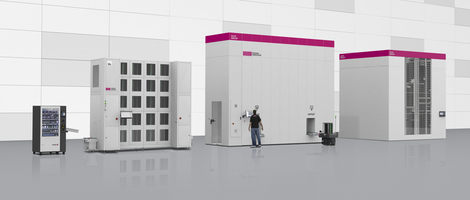 ASYS storage systems Smart Buffer, Material Warehouse, Dry Tower, and S10 select.